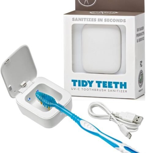 Tidy Teeth UV Toothbrush Sanitizer – Portable Cordless UVC Light Tooth Brush Holder